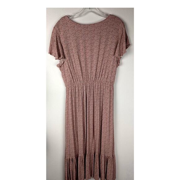 Pink blush flowing dress large
Prairie muted pink print flutter sleeve B 39" EUC - Picture 10 of 10